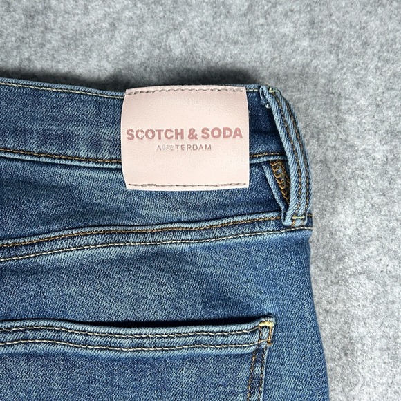 Scotch Soda Denim Jeans Womens Size 4 28x27 Blue Straight Slim High Rise Stretch - Picture 15 of 16